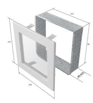 КАМИННАЯ РЕШЕТКА 11х24, НАСТОЯЩАЯ ВЕНТИЛЯЦИЯ