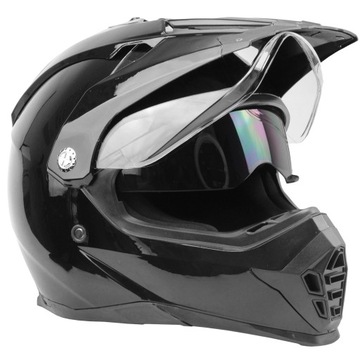 WL-901 Czarny Black S Kask Cross Enduro Atv Quad Blenda Szyba Homologacja