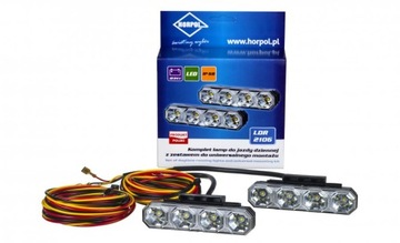 Światła przednie lampy jazdy dziennej LED KOMPLET AUTOMAT 2x6W HOMOLOGACJA