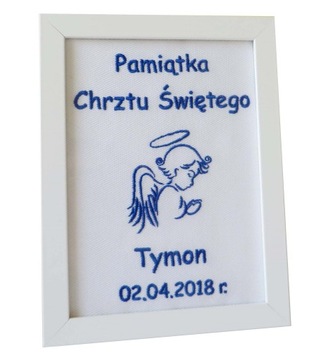 PAMIĄTKA CHRZTU prezent na chrzest RAMKA obrazek