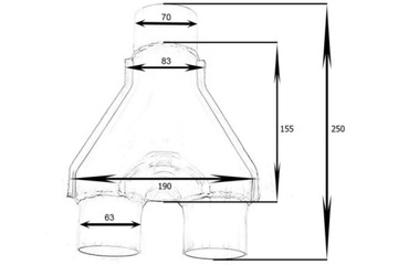 Y-образный выхлопной тройник 2,5-3