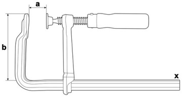 Струбцина Bessey стальная GS16 160/80 столярная