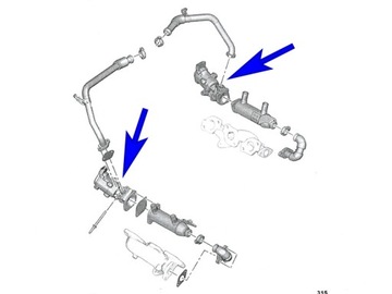 Заглушка EGR Citroen Peugeot 2.7 V6 HDi 204KM DT17