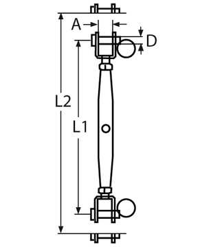 Талреп M10 A4, натяжитель кожуха WLL 0,35 т.