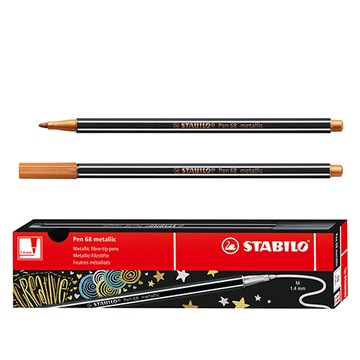 Pisak flamaster Stabilo Pen 68 metaliczna miedź