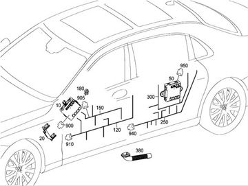 INSTALACE DVEŘE LEVÝ PŘEDNÍ MERCEDES S TŘÍDA W222