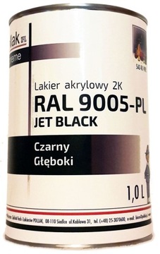 Pollak Lakier Akrylowy 2K RAL 9005 CZARNY BLACK 1L