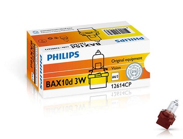 Philips Żarówki BAX 10d 3W 12V opr. czerwona