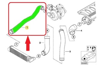 ТРУБКА ИНТЕРКУЛЕРА BMW 3 E46 318d 320d 11612247325