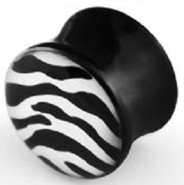 PLUG TUNEL TUNELE PLUGI AKRYLOWY PLUG 12 mm ZEBRA