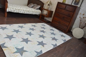 LUZCZOW SCANDI CARPETS 140x200 STARS кремовый #B275