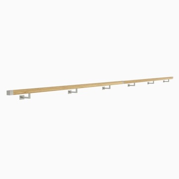 фото ориг. №4, Handrail wall-mounted wooden 40x40 270cm beech color
