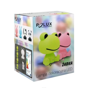 POLUX FROG LED НОЧНИК 2,5ВТ РОЗОВЫЙ