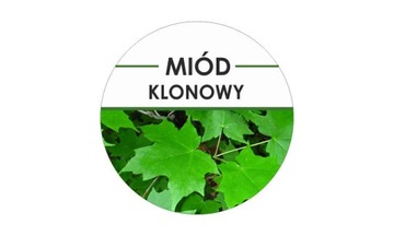 ЭТИКЕТКИ круглые, диаметр 4 см, для КЛЕНОВОГО меда, 24 шт.
