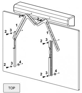 КРЕПЛЕНИЕ ДЛЯ САУНДБАРА SONOROUS SPEAKER ПОДВЕСКА ДЛЯ ТЕЛЕВИЗОРА