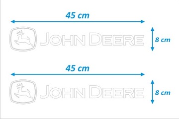 НАКЛЕЙКИ НАКЛЕЙКИ - JOHN DEERE - 2 шт. - БЕЛЫЕ