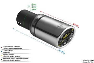 KONCOVKA ZDOBENÁ N1-90RS A4 A6 A8 RS AUDI 90MM