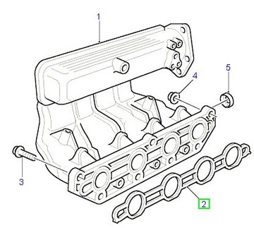Прокладка впускного коллектора Ленд Ровер Фрилендер