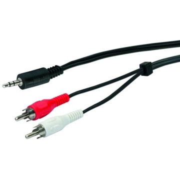 Kabel audio Schwaiger TFS1030 533 adapter 3 m Jack 3,5 mm 2 x RCA Czarny