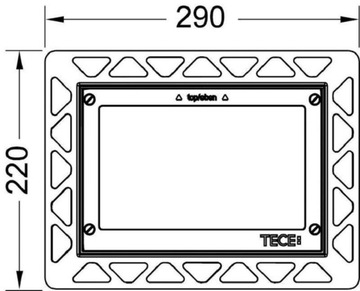 МОНТАЖНАЯ РАМА ДЛЯ УНИТАЗА TECE ПЕТЛЯ КВАДРАТНАЯ КНОПКА БЕЛАЯ