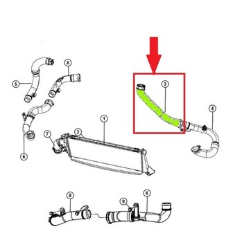 PŘÍVOD TURBO INTERCOOLER JEEP COMPASS 2.0 CRD