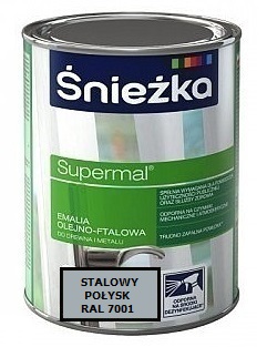 ŚNIEŻKA SUPERMAL EMALIA OLEJNO-FTALOWA STALOWY 0,2