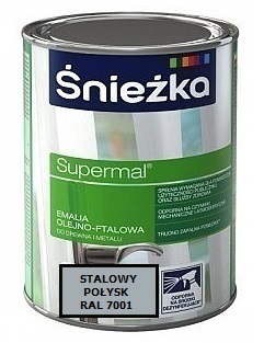 ŚNIEŻKA SUPERMAL EMALIA OLEJNO-FTALOWA STALOWY 0,4