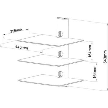 ART D-51N Полка настенная RTV, тройная