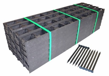 OBRZEŻE TRAWNIKOWE OGRODOWE 45mm BORDER 40m + 200 KOTEW