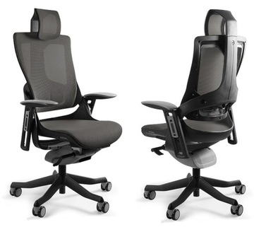 Ergonomiczny fotel obrotowy Wau 2 NW41 Charcoal zgodny z dyrektywą unijną