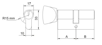 ВСТАВКА ЦИЛИНДРА GEGE КЛАСС C AP 2000 40/35 L75 мм