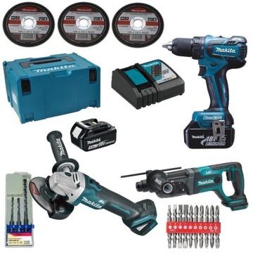 MAKITA ZESTAW COMBO 3SZT NARZĘDZI 18V 2X5Ah PROMO