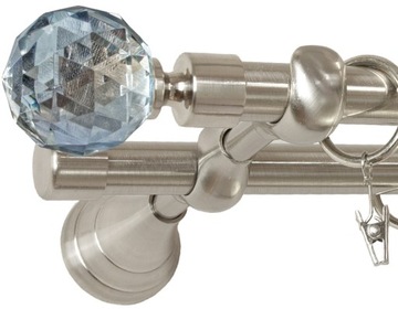 KARNISZ CRYSTAL 260 cm PODWÓJNY 2,6 karnisze fi 19