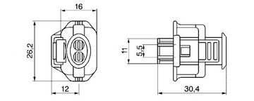 РАЗЪЕМ BOSCH COMPACT BDT 2-контактный 1 928 403 874