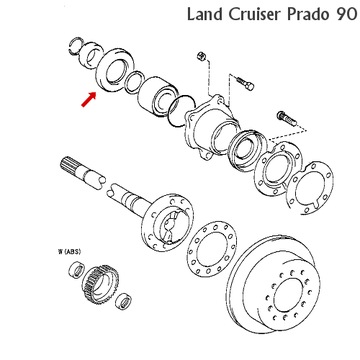 Сальник задней полуоси LAND CRUISER 70 100 PRADO 90 90310-58002 9031058002