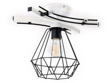 Lampa sufitowa plafon żyrandol 1xE27 klosz druciak