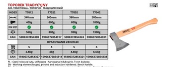 Топор-топор 0,4 кг традиционный JUCO Kuta