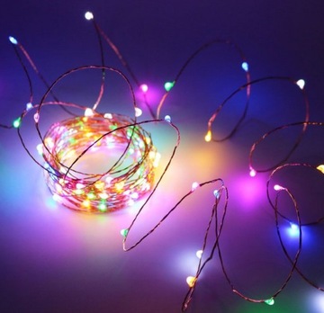MICRO LEDY DRUCIKI 20 LED na baterie ciepłe 10szt