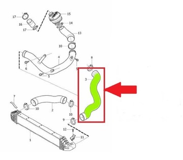 ШЛАНГ ТРУБКА ИНТЕРКУЛЕР/А VOLVO XC60 XC70 2.0D 2.4D