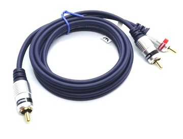 Соединительный кабель сабвуфера CINCH 1x RCA на 2xRCA 1,5 м HQ