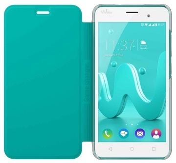 Etui Wiko z klapką do modelu Jerry Turkusowy