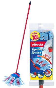 VILEDA MOP PASKOWY SuperMocio 3 ACTION VELOUR +KIJ