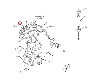 ШПИЛЬКА ВЕРТИКАЛЬНАЯ ВЕРХНЯЯ CAT 428 E2 F 3166952