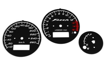 Yamaha FZS 600 Fazer 2001-03 Tarcze Zegarów CZARNE