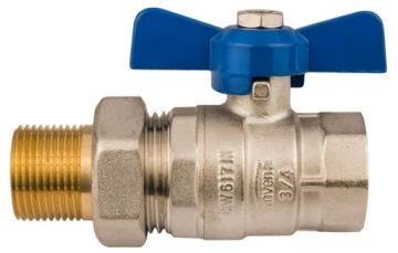 ВОДЯНОЙ ШАРОВОЙ КРАН С ВИНТАМИ. 1 ДЮЙМ ТЯЖЕЛОГО ТИПА ПРОВ.