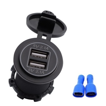 USB 5V 4.2A GNIAZDO SAMOCHODOWE ŁADOWARKA 12-24V R