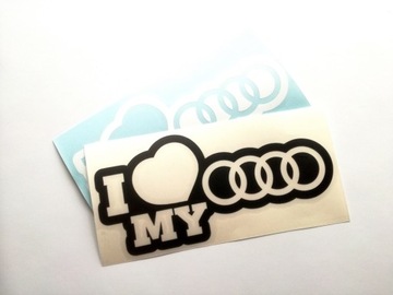 I LOVE MY AUDI naklejka sticker