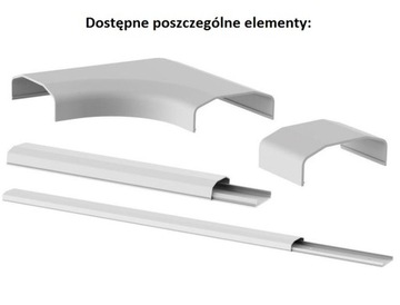 Крышка кабеля 750x60x20 БЕЛАЯ Защитная лента для кабеля Настенная 75см