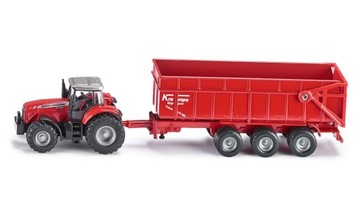 Siku 1844 Traktor Massey Ferguson z przyczepą 1:87