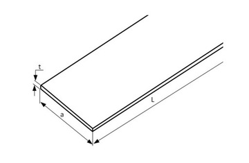 Płaskownik nierdzewny sur 50x8 AISI 304 1000mm